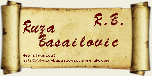 Ruža Basailović vizit kartica